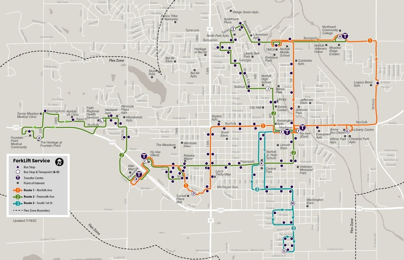 ForkLift Bus Routes